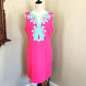 Crown&Ivy Embroidered Pink  Dress, L